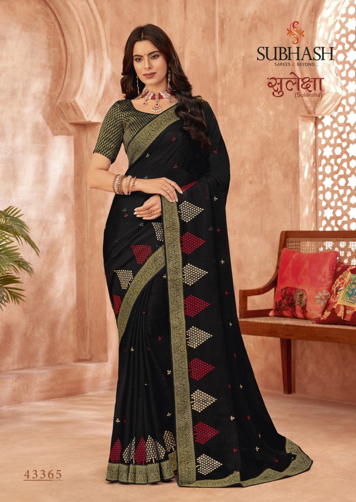 Black Chiffon saree