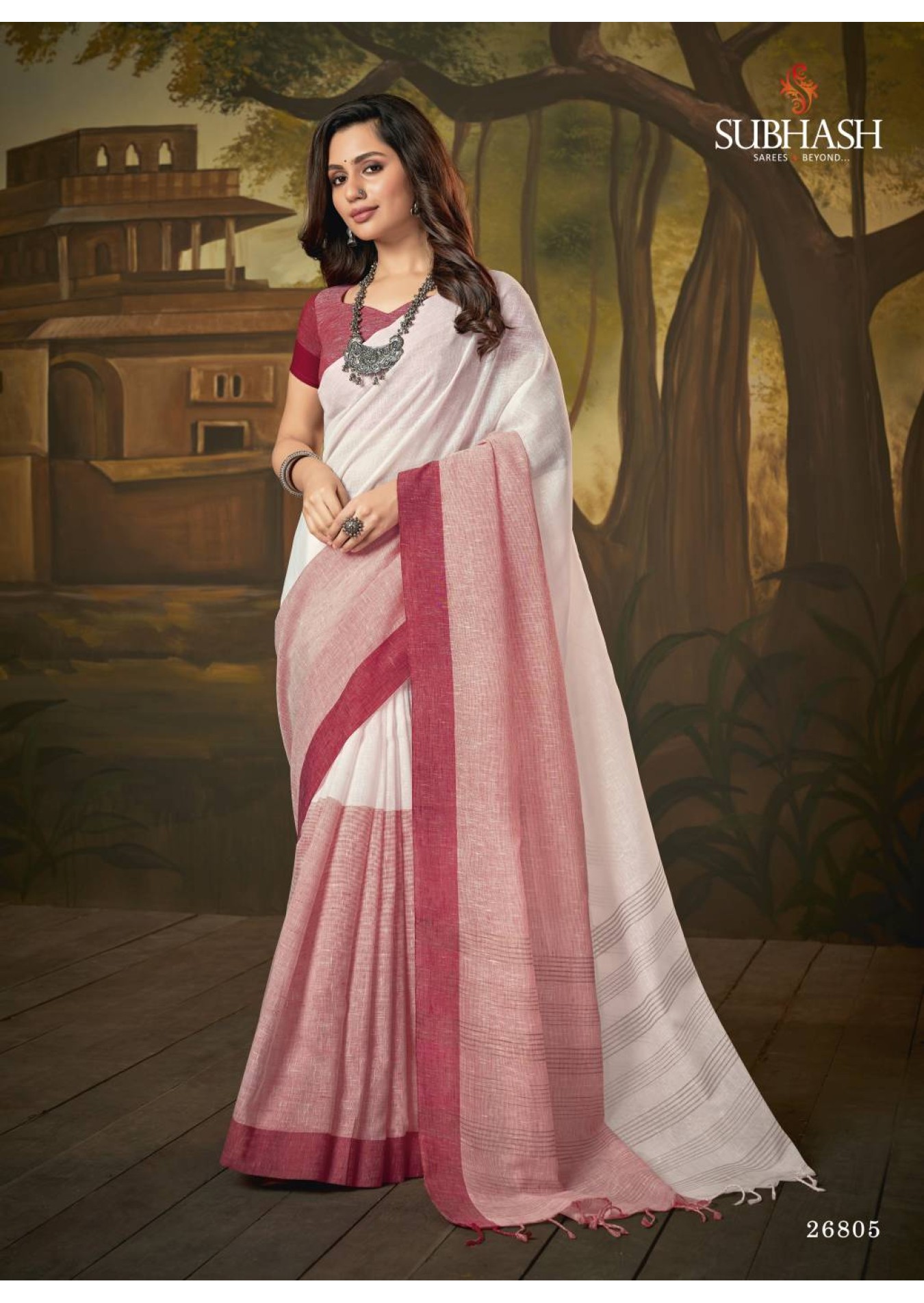 Order Drishyam 2 Peacock Green & Wine Saree @ Subhash Sarees