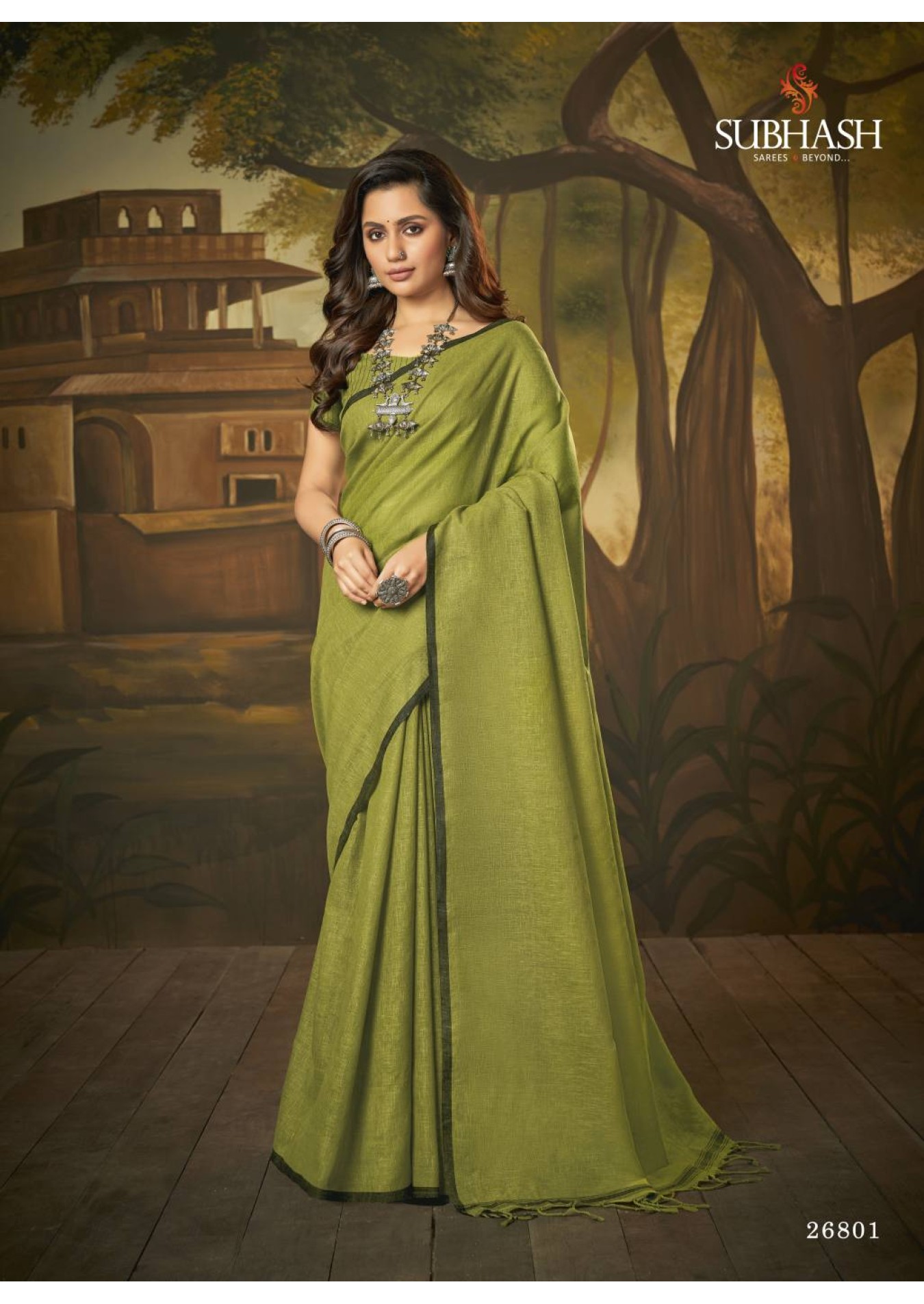 Mehendi Green Patola Printed Contemporary Silk Saree