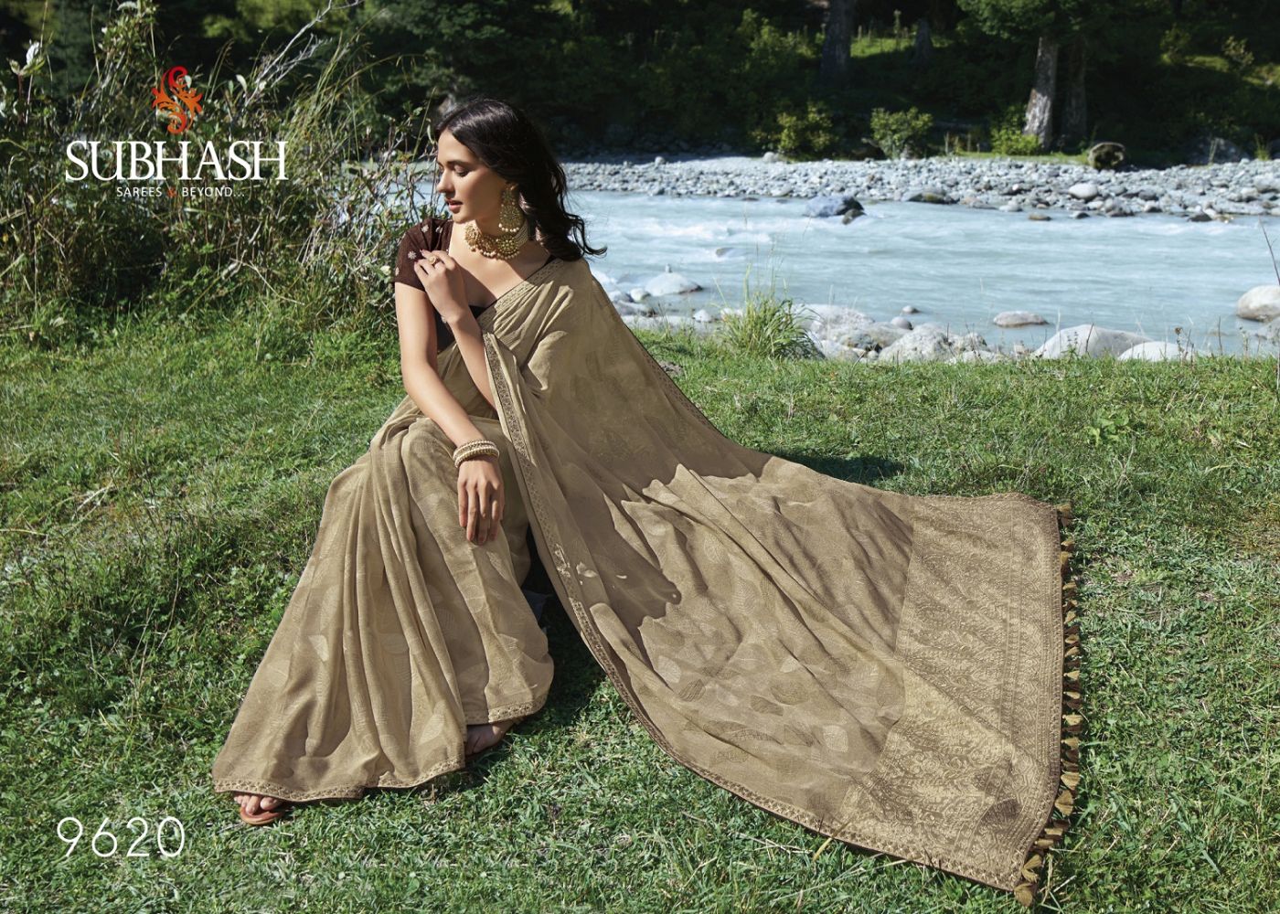 OFFWHITE BRASSO SAREE ALL TIME HIT 9620 | Subhash Saree